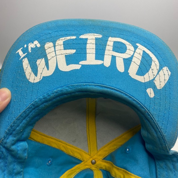 Adventure Time Hat I'm Weird! Cartoon Network Jake & Finn Aqua Snapback Cap - Picture 8 of 9